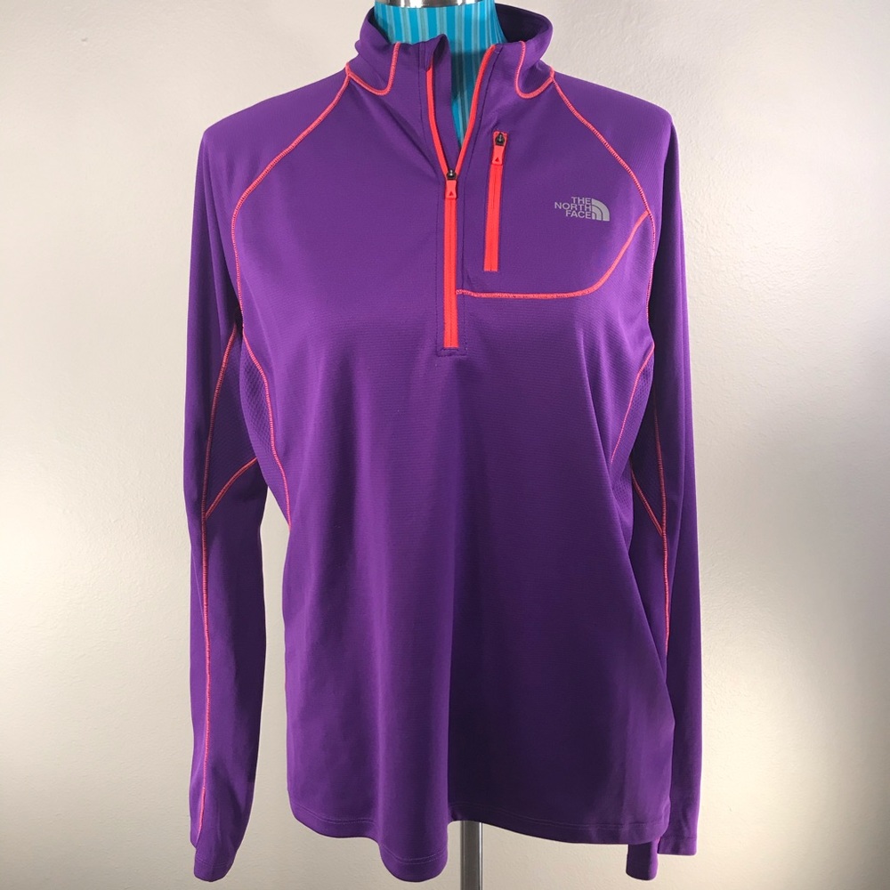 The North Face XL purple half zip long sleeve top